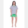 Pijama Feminino Blusa manga curta e short Verde