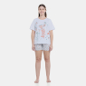 Pijama Feminino manga curta e short Floral
