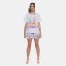 Pijama Feminino Manga Curta e Short Pat e Annie