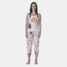 Pijama Feminino regata Média e corsário Estampada