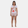 Pijama Sonhart | Pijama Feminino baby-look manga curta e short