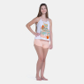 Pijama Feminino Curto Regata Alça Fina e Short Rosa Claro