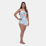 Pijama Curto Feminino Regata Alça Fina e Short Pat e Annie