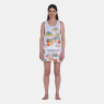 Sonhart Pijama Curto Feminino Regata Média e Short Estampado