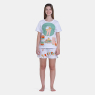 Pijama Feminino Blusa Manga Curta e Short Estampa Pat