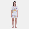 Pijama Feminino Blusa Manga Curta Estampa Pat e Annie e Short