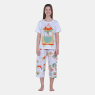 Pijamas Sonhart | Pijama Feminino Manga Curta e Corsário Estampada