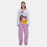 Pijama Feminino Longo Tecido Moletinho Estampa Pat e Annie