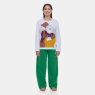 Pijama Feminino Longo Moletinho Estampa Pat e Annie