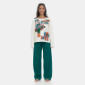 Pijama Longo Feminino Tecido Plush Estampa Pat e Annie