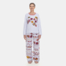 Pijama Sonhart  Feminino Manga Longa e Calça estampada