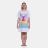 Camisão Feminino manga curta Sonhart Estampado Pat e Bill      