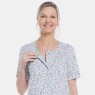 sonhart Camisola Feminina clássica Homewear manga curta Floral