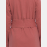 Costas Robe Feminino  Adulto Manga Longa Transpasse Cinto Rosa