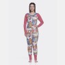 Pijama Sonhart Macacão Feminino manga longa Estampado