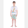 Compre Online Pijama Masculino Infantil Manga Curta E Bermuda Bill