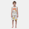 Pijama Masculino Infantil  Regata e Bermuda Estampada