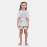 Conjunto de Pijama Feminino Infantil manga curta e short Pat e Annie