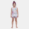 Pijama Feminino Curto Infantil Regata e Short Estampado
