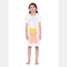 Pijama Infantil Camisão Feminino Manga Curta Pat E Nina