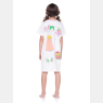 Pijama Infantil Camisão Feminino Manga Curta Pat E Nina