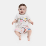 Pijama Bebê Menina Manga Curta e Short Pat e Annie
