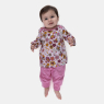 	 Kit Mijão Longo Sonhart Bebê Menina Estampados 3 Peças