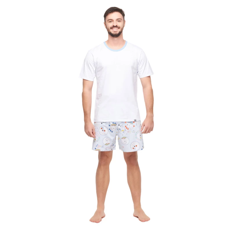 Conjunto Masculino Adulto Manga Curta e Short