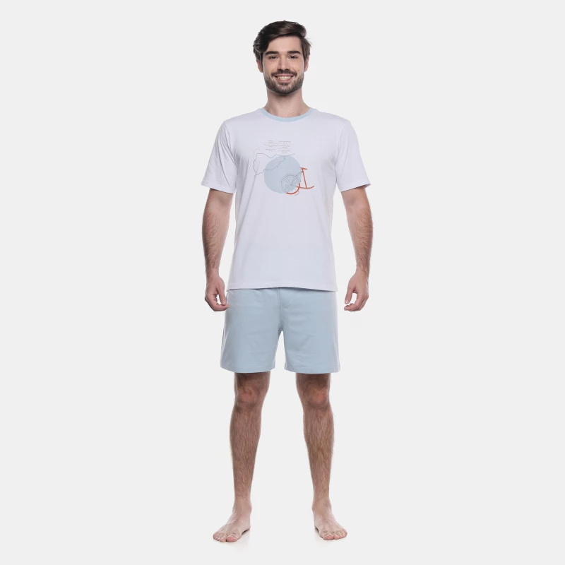 Pijama Manga Curta e Short