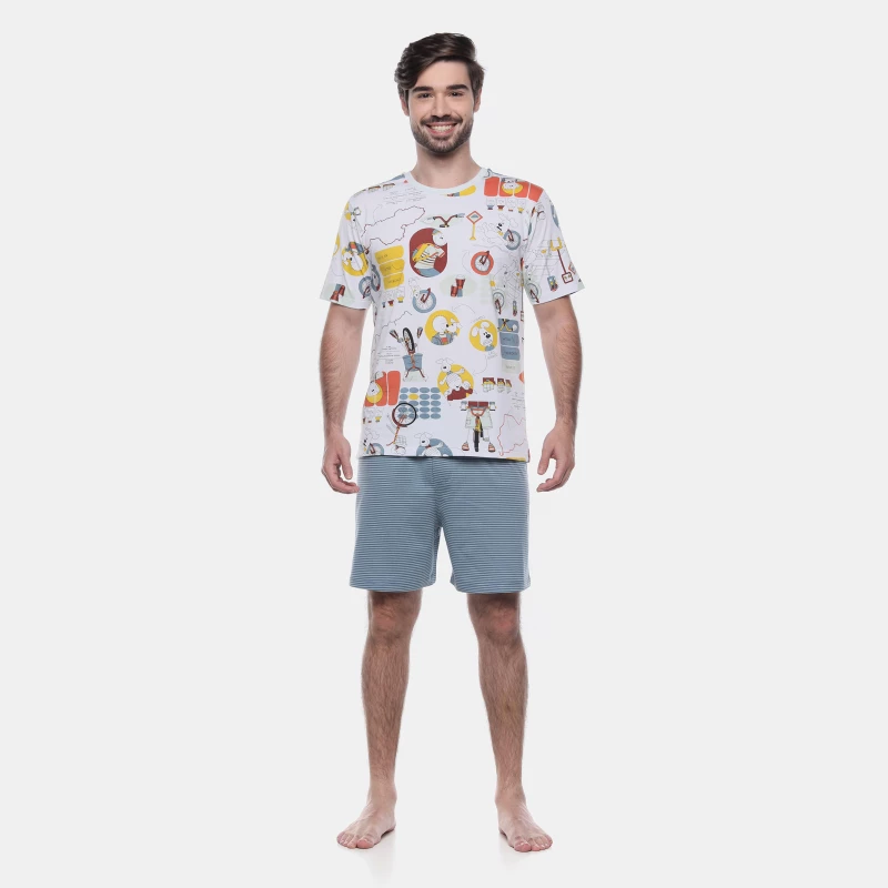 Pijama Manga Curta e Short