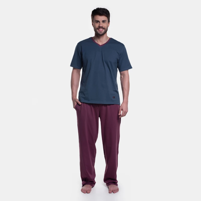 Pijama Manga Curta e Calça