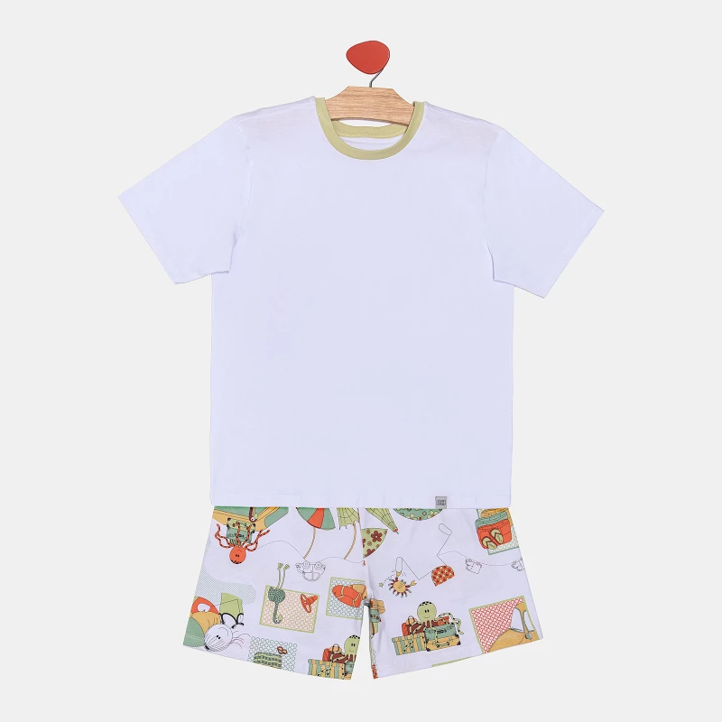 Pijama Manga Curta e Short