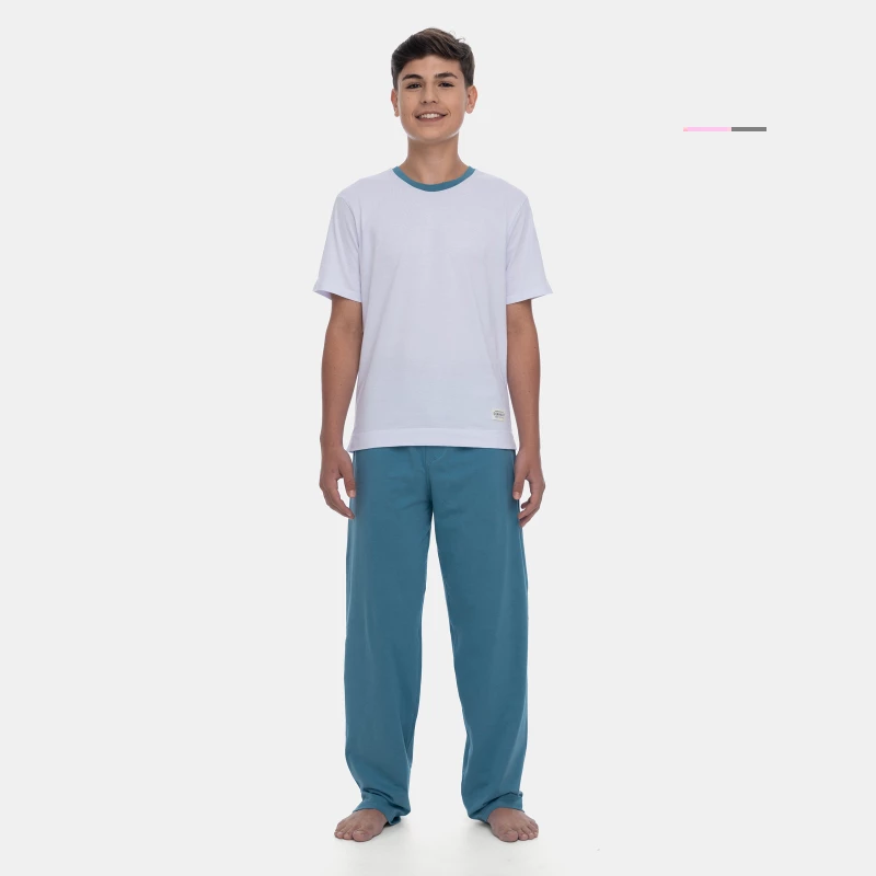 Pijama Manga Curta e Calça
