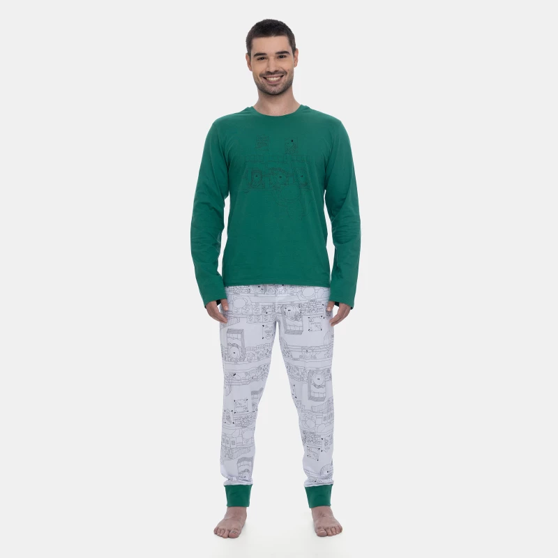 Pijama Manga Longa e Calça