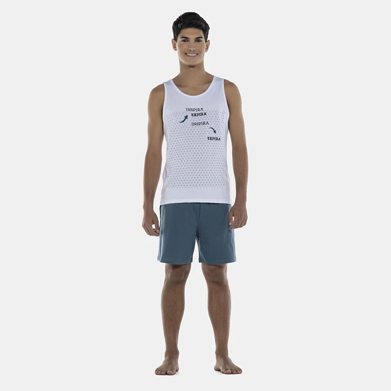 Pijama Masculino Adulto Regata e Short 