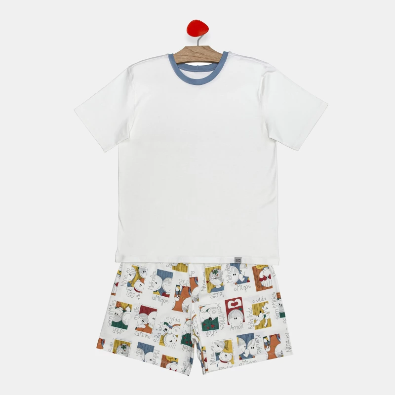 Pijama Masculino Adulto Manga Curta e Short