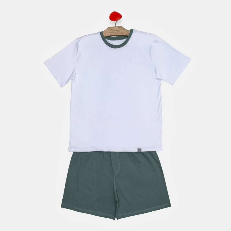 Pijama Masculino Adulto Manga Curta e Short
