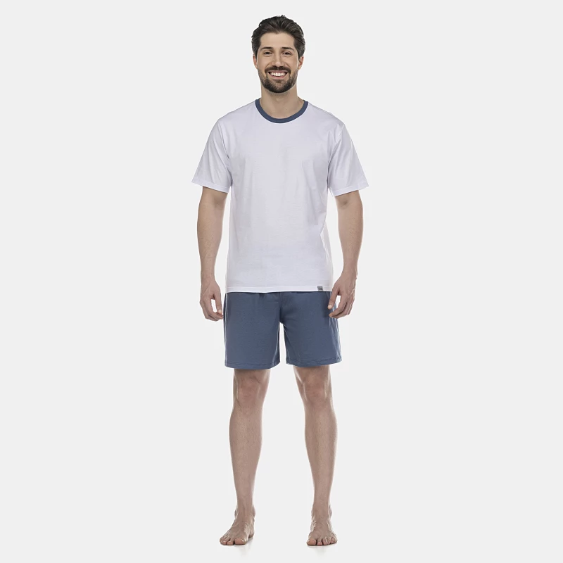 Pijama Masculino Adulto Manga Curta e Short