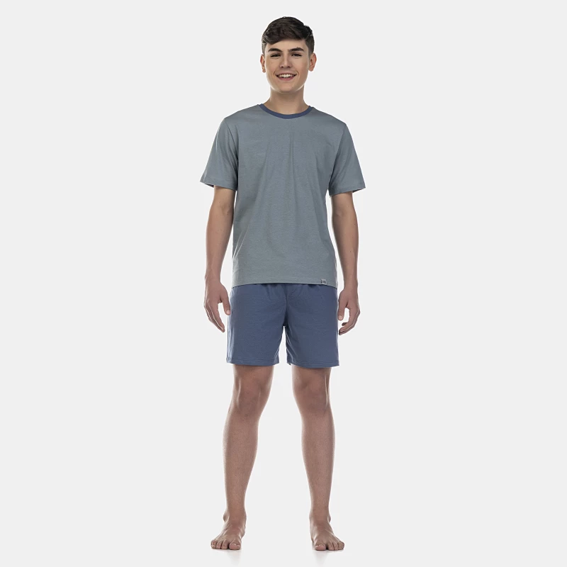 Pijama Masculino Adulto Manga Curta e Short