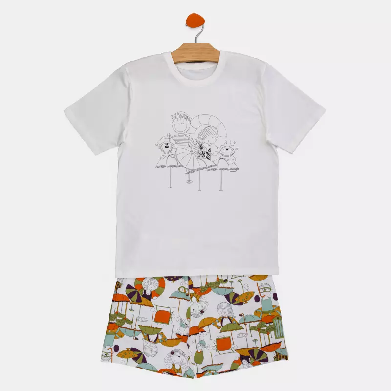 Pijama Masculino Adulto Manga Curta e Short