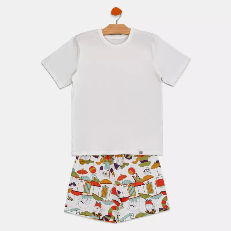 Pijama Masculino Adulto Manga Curta e Short