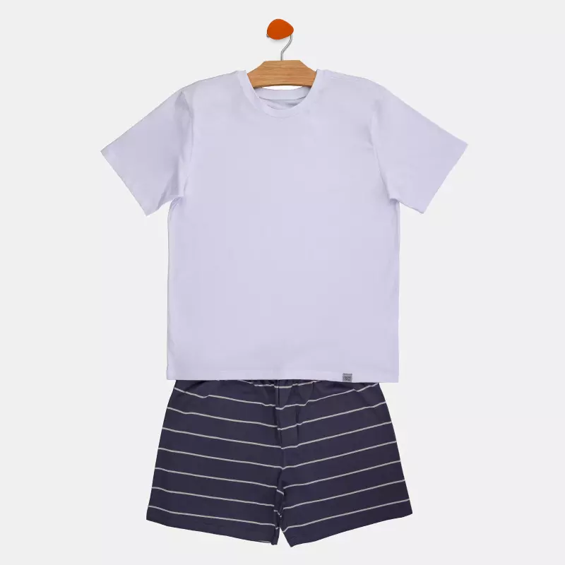 Pijama Masculino Adulto Manga Curta e Short
