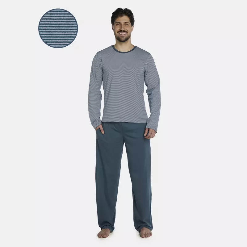 Pijama Masculino Adulto Manga Longa e Calça