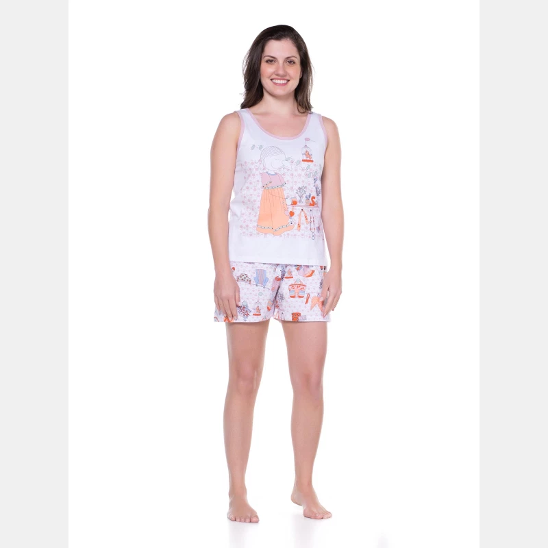 Conjunto Feminino Adulto Alça e Short