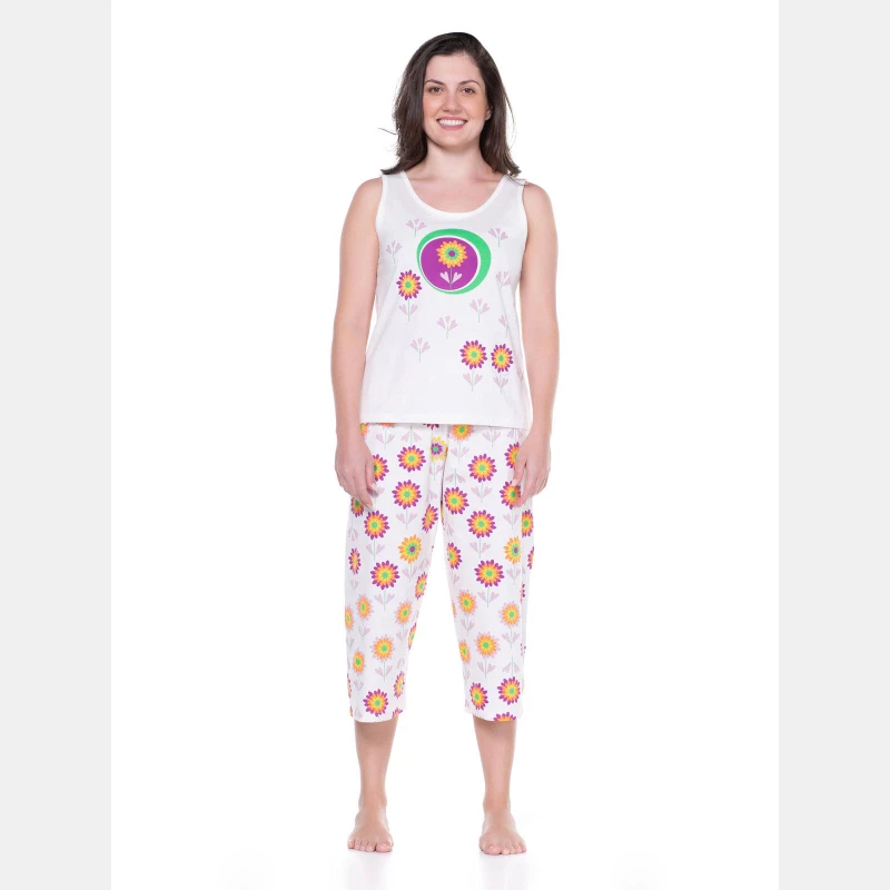 Conjunto Feminino Adulto Regata Decote V e Short