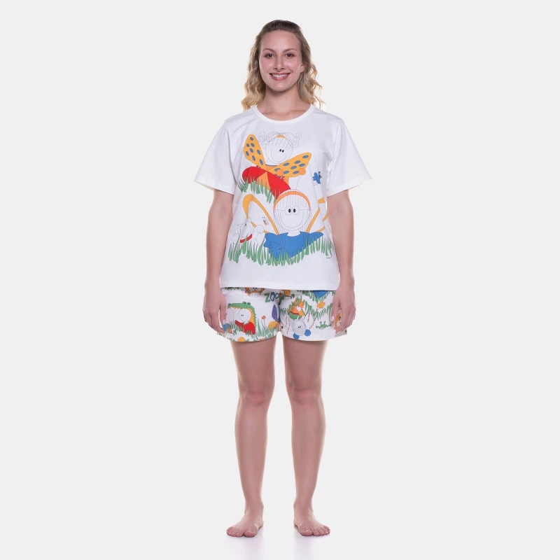 Pijama manga curta e short