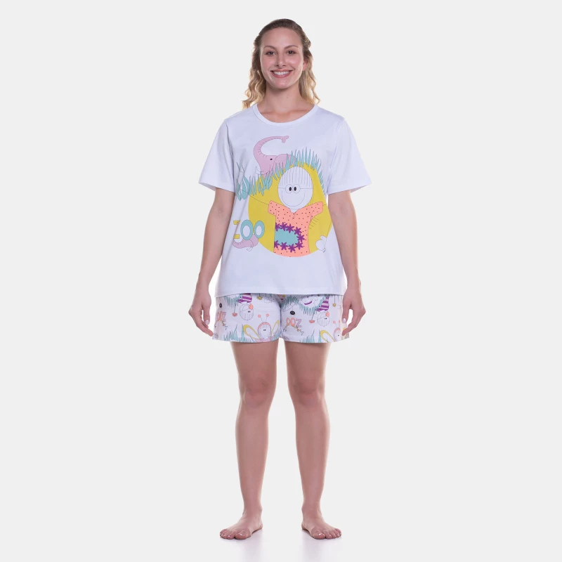Pijama manga curta e short   