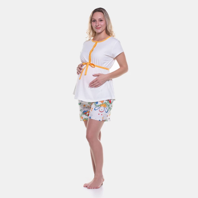 Homewear gestante manga curta e short   