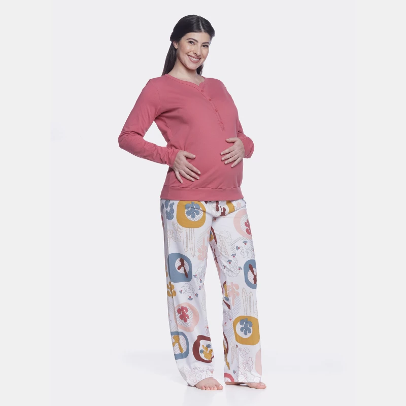 Homewear gestante manga longa e calça