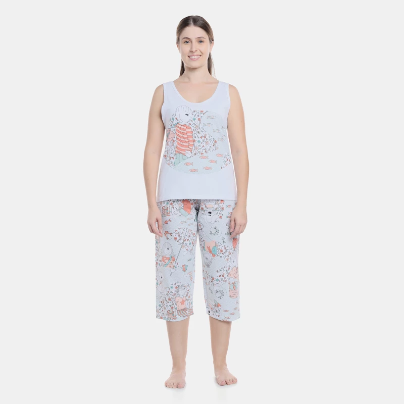 Pijama regata e corsário  